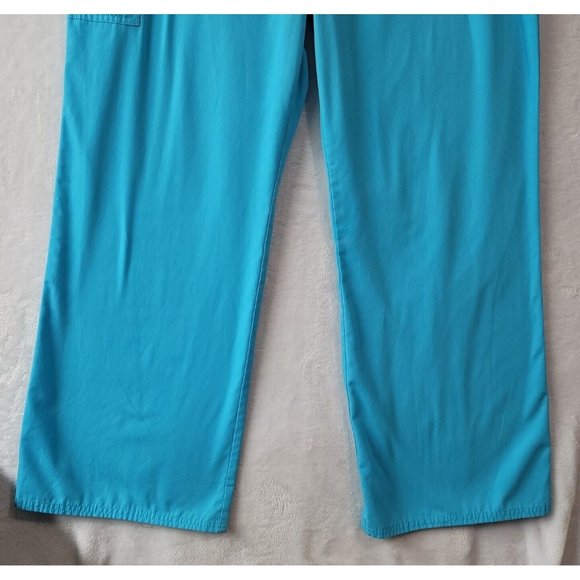 CHEROKEE Women’s Scrub Pants Plus Size 1XL Style 2074 Teal Stretch Waist - Picture 4 of 16